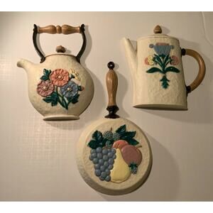 Burwood Products Co, Kitchen Wall Plaques, Set of (3) 3309-3311 ~ MCMXCV Vintage